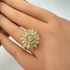 Fine Polki Monalisa stone Ring/Adjustable Ring/Indian Ring/ Pakistani Jewelry/ Indian Jewelry/Bollywood Jewelry/Indian Wedding jewelry
