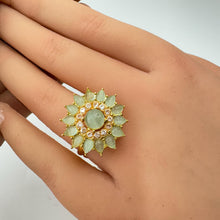 Fine Polki Monalisa stone Ring/Adjustable Ring/Indian Ring/ Pakistani Jewelry/ Indian Jewelry/Bollywood Jewelry/Indian Wedding jewelry