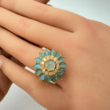 Fine Polki Monalisa stone Ring/Adjustable Ring/Indian Ring/ Pakistani Jewelry/ Indian Jewelry/Bollywood Jewelry/Indian Wedding jewelry