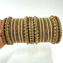 Bollywood Style Indian Stone Pearl Dull Gold Finished Bangles Set/Punjabi Pearl Bangles Set/Bridal Bangles/Wedding axJewelry/Pakistani/Festive