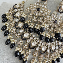 Black Antique Kundan necklace set/Kundan Necklace/Statement necklace/Indian/Punjabi Necklace/Pakistani Jewelry/Bridal necklace