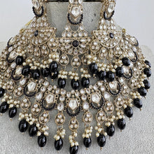 Black Antique Kundan necklace set/Kundan Necklace/Statement necklace/Indian/Punjabi Necklace/Pakistani Jewelry/Bridal necklace