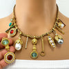 Navratan Sabyasachi inspired Charms Necklace, Heritage Collection, Fusion Jewelry, Indian Wedding Collection, Indian necklace, Pakistani