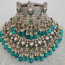 RamaGreen Antique Polki Kundan necklace set/Kundan Necklace/Statement necklace/Indian/Punjabi Necklace/Pakistani Jewelry/Bridal necklace/