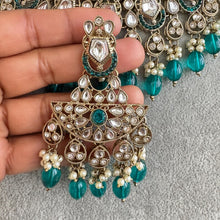 RamaGreen Antique Polki Kundan necklace set/Kundan Necklace/Statement necklace/Indian/Punjabi Necklace/Pakistani Jewelry/Bridal necklace/