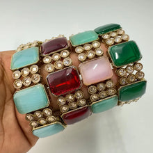Antique Polki Kundan Openable Cuff Jhumka bracelet one size fit to sizes 2.4\2.6\2.8 Single Broad Bangle/ Polki Kundan Kada/bridesmaid gifts