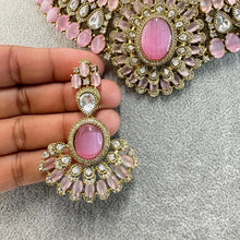 Pink Victorian Moissanite Polki Kundan Necklace, Sabyasachi Necklace, Indian Bridal Jewelry, Bollywood Designer Necklace,Pakistani