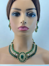 Green Victorian Moissanite Polki Kundan Necklace, Sabyasachi Necklace, Indian Bridal Jewelry, Bollywood Designer Necklace,Pakistani