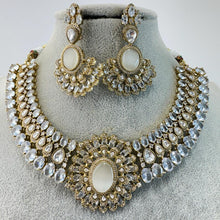 White Victorian Moissanite Polki Kundan Necklace, Sabyasachi Necklace, Indian Bridal Jewelry, Bollywood Designer Necklace,Pakistani