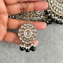 Green Kundan Necklace Set, Pearl Kundan necklace , Bollywood Jewelry, Indian Pakistani jewelry for wedding
