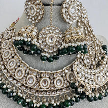 Green Kundan Necklace Set, Pearl Kundan necklace , Bollywood Jewelry, Indian Pakistani jewelry for wedding