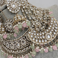Mintpink Kundan Necklace Set, Pearl Kundan necklace , Bollywood Jewelry, Indian Pakistani jewelry for wedding