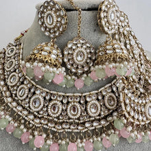 Mintpink Kundan Necklace Set, Pearl Kundan necklace , Bollywood Jewelry, Indian Pakistani jewelry for wedding