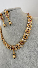 Rubygreen Gold Kundan Necklace, Indian Jewelry, indian wedding necklace, bridal jewelry, Punjabi Pakistani south Indian necklace