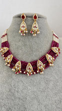 Ruby Gold Pacchi Kundan Necklace, Indian Jewelry, indian wedding necklace, bridal jewelry, Punjabi Pakistani south Indian necklace