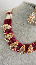 Ruby Gold Pacchi Kundan Necklace, Indian Jewelry, indian wedding necklace, bridal jewelry, Punjabi Pakistani south Indian necklace