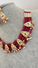 Ruby Gold Pacchi Kundan Necklace, Indian Jewelry, indian wedding necklace, bridal jewelry, Punjabi Pakistani south Indian necklace