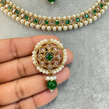 Emerald Green Antique Polki Kundan choker Statement choker Indian Jewelry Pakistani Jewelry Wedding necklace Bridal necklace Wedding jewelry