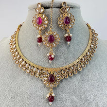 Ruby Gold Polki Necklace South Indian Jewelry Temple Jewelry Guttapusalu Necklace Wedding necklace