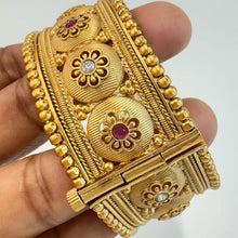 Gold plated Rajwadi Kundan openable Kada Bangle(1Pc)Single/Indian Kada/Wedding Jewelry/Kada/Punjabi Jewelry/Indian Wedding/Bollywood bangles