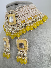 Yellow Meenakari Pearl Kundan Choker Necklace/Traditional Ethnic Jewelry/Kundan Jewelry Set/Indian Pakistani wedding Jewelry