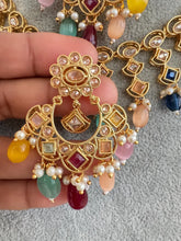 Navratan Gold Polki Kundan Necklace set/Statement Necklace Set/Indian Jewelry/Pakistani Jewelry set/Wedding necklace/Bridal necklace/Indian