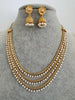Gold Layered Pearl Necklace/Traditional Indian jewelry/Punjabi/Pakistani/Wedding necklace/Bridal necklace/Indian necklace