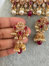 Ruby Polki Pearl Kundan Choker Set/Kundan Choker/ Bollywood Jewelry/ Indian Pakistani necklace/Punjabi necklace/bridal/Indian wedding