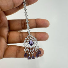American Diamond Maang tikka/Indian Jewelry/ Indian Wedding Jewelry/ Pakistani Jewelry/ Jhoomer/ Matha patti/ Indian forehead jewelry