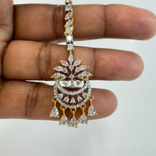 Dainty American Diamond Maang tikka/Indian Jewelry/ Indian Wedding Jewelry/ Pakistani Jewelry/ Jhoomer/ Matha patti/ Indian forehead jewelry