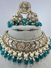 RamaGreen Antique Polki Kundan necklace set/Kundan choker Necklace/Statement necklace/Indian/Punjabi Necklace/Pakistani Jewelry/Bridal