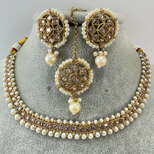 White Antique Polki Kundan Necklace, Kundan Necklace, Indian jewelry, Pakistani necklace, punjabi necklace, bridal, indian wedding