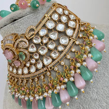 Mintpink Moissanite Polki Kundan Necklace/Sabyasachi Designer Necklace/Indian Celebrity/Indian Pakistani Wedding Jewelry, Semi Precious