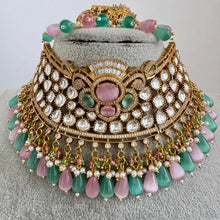 Mintpink Moissanite Polki Kundan Necklace/Sabyasachi Designer Necklace/Indian Celebrity/Indian Pakistani Wedding Jewelry, Semi Precious
