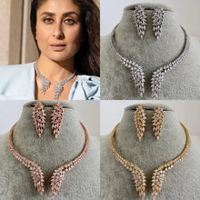 Kareena Kapoor inspired CZ Diamond collar necklace, Celebrity Diamond Necklace, Indian Pakistani jewelry for weddings, gift for her,
