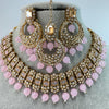Pink Shadow Stone Kundan Necklace Set/ Bollywood Jewelry/ Indian jewelry/ Pakistani necklace/Punjabi/bridal necklace/Indian wedding