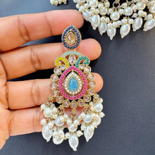 Multi antique Polki Kundan Choker Necklace, Indian necklace set, Indian Pakistani Wedding Jewelry