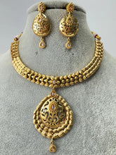 Gold Polki Kundan necklace/South Indian Jewelry/Temple Jewelry/Indian Gold Necklace/Wedding necklace/Bridal necklace/Indian necklace