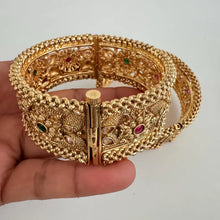 Gold plated Rajwadi Kundan openable Kada Bangle(1Pc)Single/Indian Kada/Wedding Jewelry/Kada/Punjabi Jewelry/Indian Wedding/Bollywood bangles