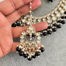 Black Kundan Necklace Set/Kundan Bollywood Jewelry/ Indian jewelry/ Pakistani necklace/ punjabi necklace/bridal/indian wedding