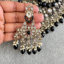 Black Antique Kundan necklace set/Kundan Necklace/Statement necklace/Indian/Punjabi Necklace/Pakistani Jewelry/Bridal necklace