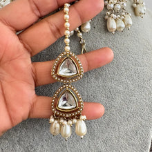 White Antique Uncut Kundan Necklace Set/Kundan Choker/Bollywood Jewelry/ Indian jewelry/ Pakistani necklace/ punjabi necklace indian wedding