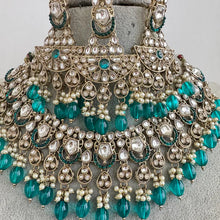 RamaGreen Antique Polki Kundan necklace set/Kundan Necklace/Statement necklace/Indian/Punjabi Necklace/Pakistani Jewelry/Bridal necklace/