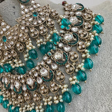 RamaGreen Antique Polki Kundan necklace set/Kundan Necklace/Statement necklace/Indian/Punjabi Necklace/Pakistani Jewelry/Bridal necklace/