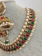 RubyGreen Antique Polki Kundan Necklace Antique necklace wedding jewelry Indian Jewelry Pakistani Jewelry Wedding necklace Bridal necklace