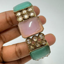 Antique Polki Kundan Openable Cuff Jhumka bracelet one size fit to sizes 2.4\2.6\2.8 Single Broad Bangle/ Polki Kundan Kada/bridesmaid gifts