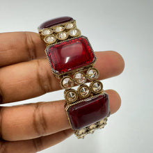 Antique Polki Kundan Openable Cuff Jhumka bracelet one size fit to sizes 2.4\2.6\2.8 Single Broad Bangle/ Polki Kundan Kada/bridesmaid gifts