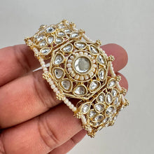 Kundan Openable Cuff Jhumka bracelet one size fit to sizes 2.4\2.6\2.8 Single Broad Bangle/Kundan Kada/statement bracelet/bridesmaid gifts