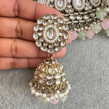 Mintpink Kundan Necklace Set, Pearl Kundan necklace , Bollywood Jewelry, Indian Pakistani jewelry for wedding