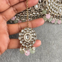 Mintpink Kundan Necklace Set, Pearl Kundan necklace , Bollywood Jewelry, Indian Pakistani jewelry for wedding
